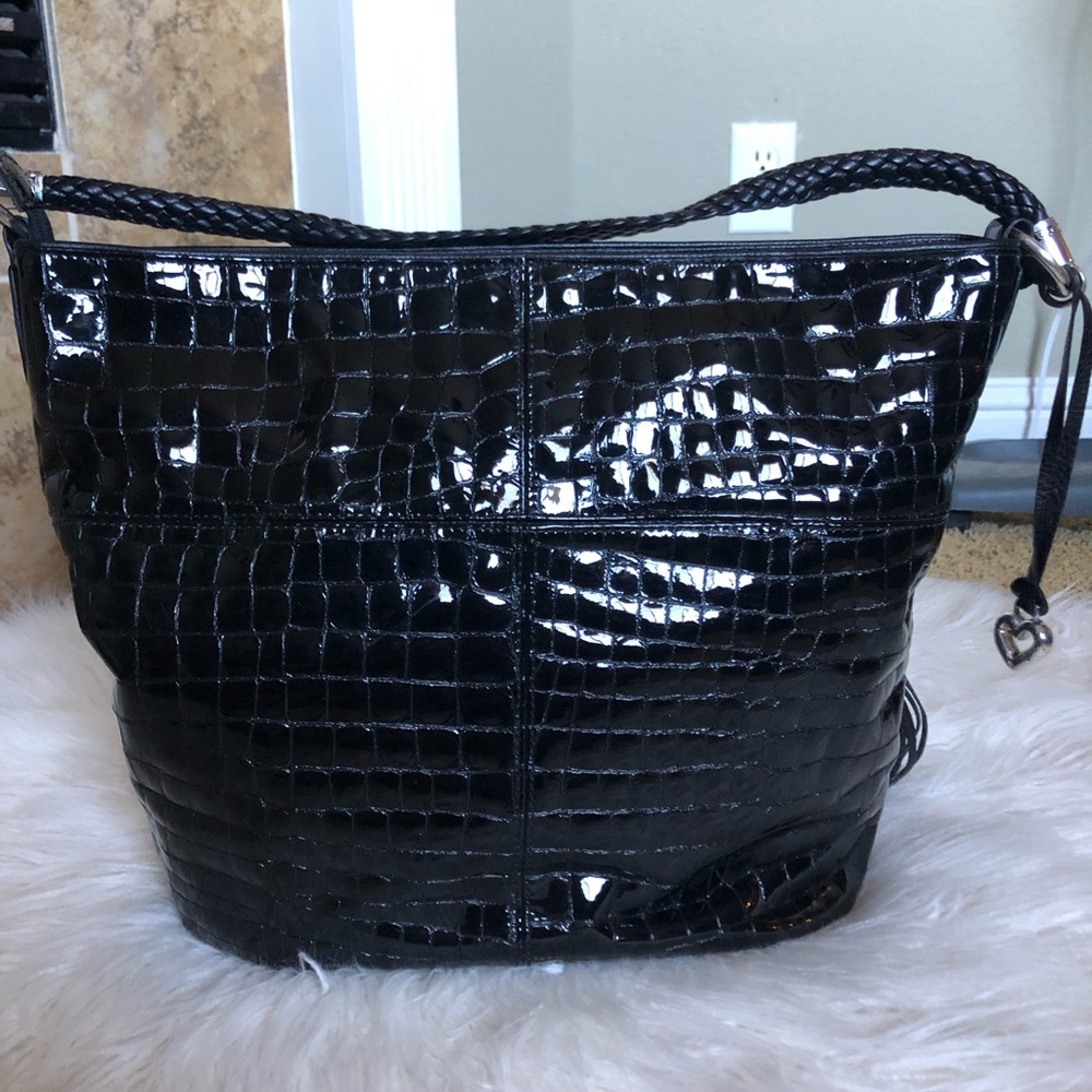 Black Croc Brighton Bag